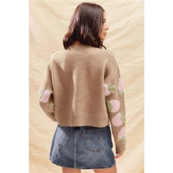 SO ME Strawberry‎ Fruit All Over Button Sweater Cardigan - Picture 3 of 3